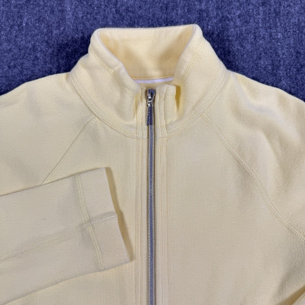 Tommy Bahama Women's Small Yellow 1/2 Zip Pullover Cotton Stretch Pineapple
